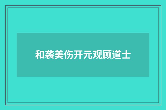 和袭美伤开元观顾道士