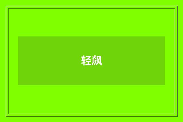 轻飙