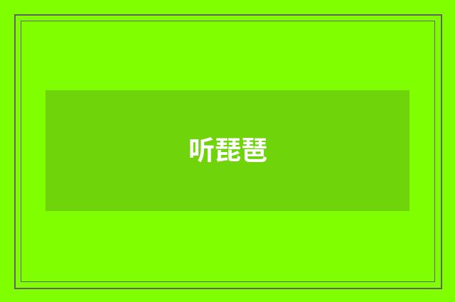 听琵琶