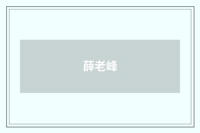 薛老峰