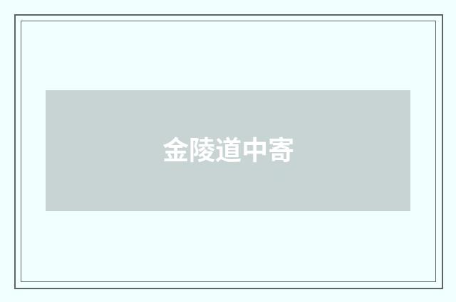 金陵道中寄
