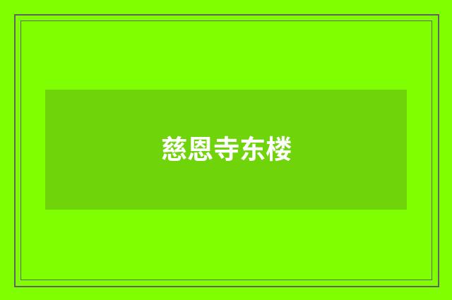 慈恩寺东楼