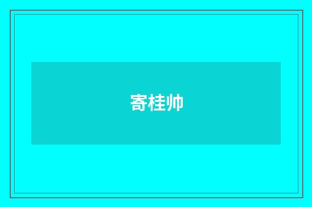 寄桂帅