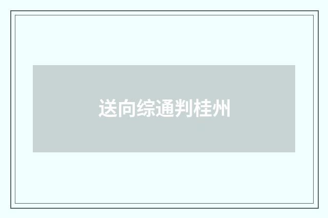 送向综通判桂州