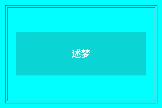 述梦