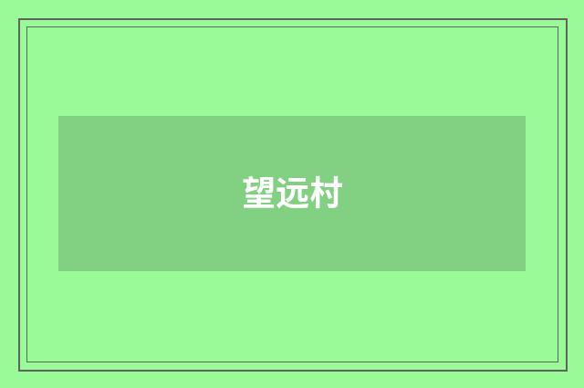 望远村