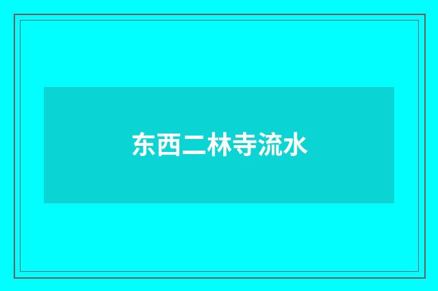 东西二林寺流水
