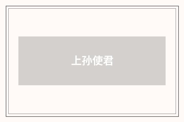上孙使君