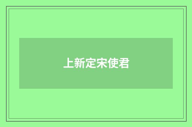 上新定宋使君