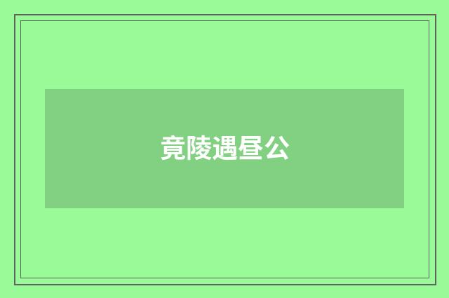 竟陵遇昼公
