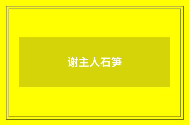 谢主人石笋