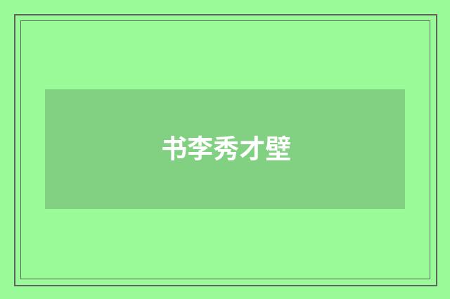 书李秀才壁