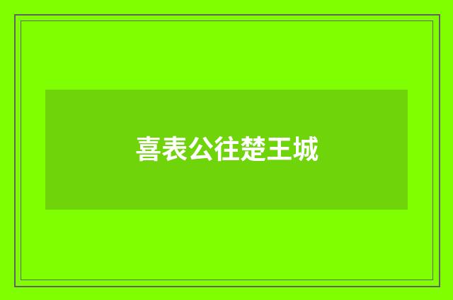 喜表公往楚王城