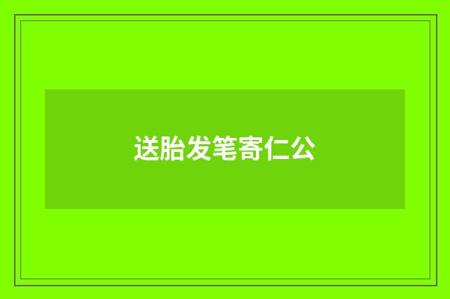 送胎发笔寄仁公