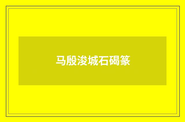 马殷浚城石碣篆