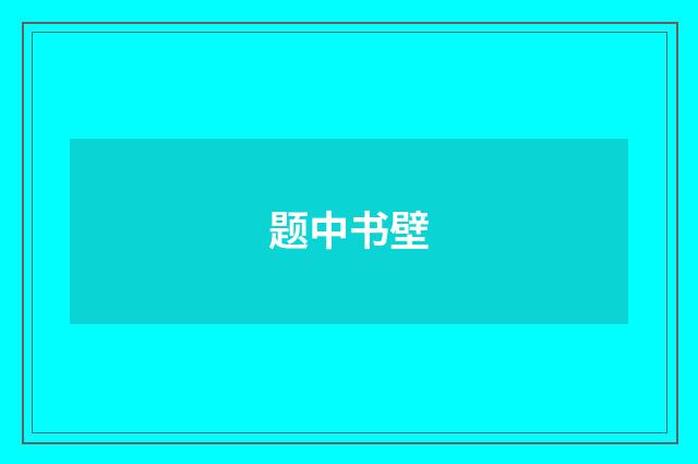 题中书壁