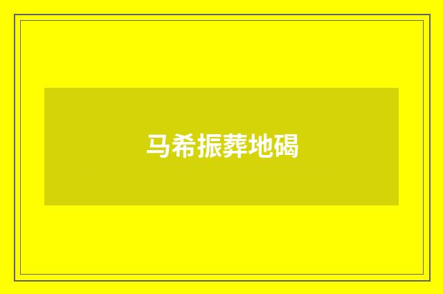 马希振葬地碣