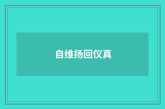 自维扬回仪真
