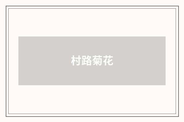 村路菊花