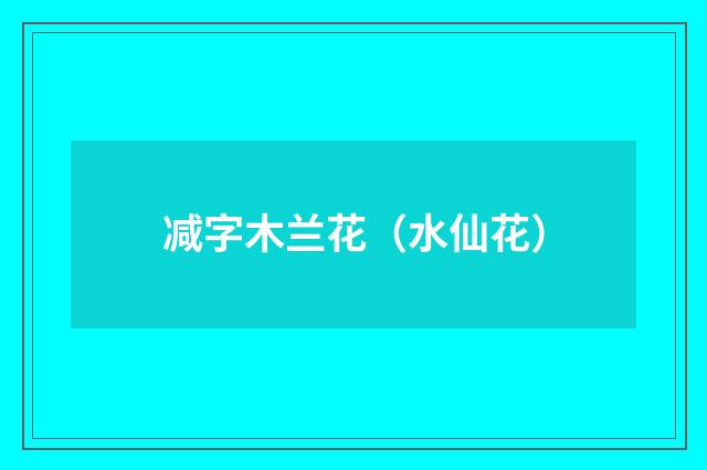 减字木兰花（水仙花）
