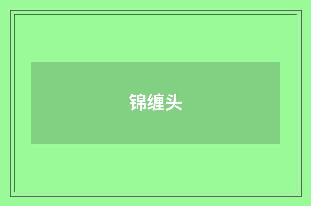 锦缠头