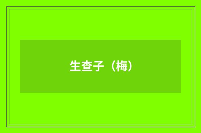 生查子（梅）