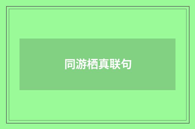 同游栖真联句
