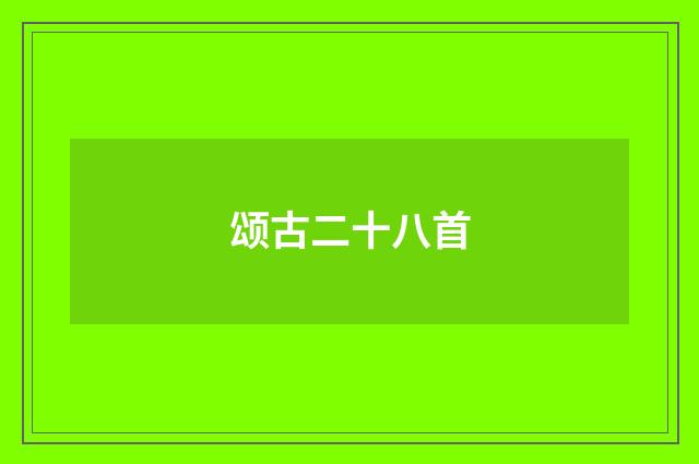 颂古二十八首