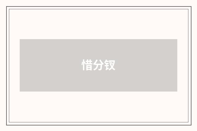 惜分钗