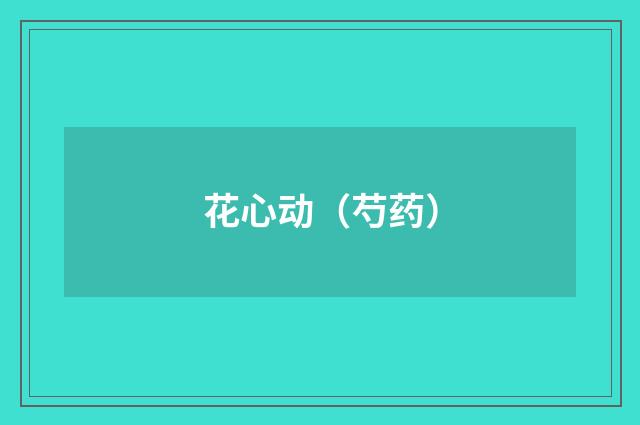 花心动（芍药）