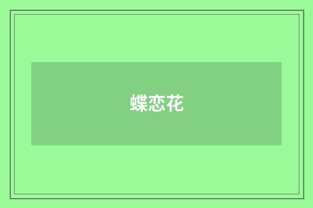 蝶恋花