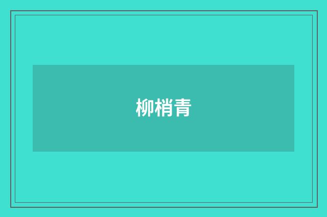 柳梢青