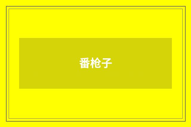 番枪子
