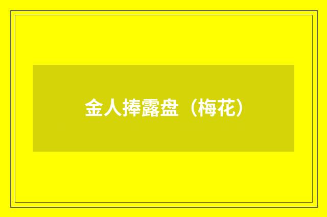 金人捧露盘（梅花）