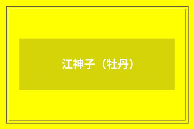 江神子（牡丹）