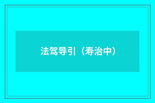法驾导引（寿治中）