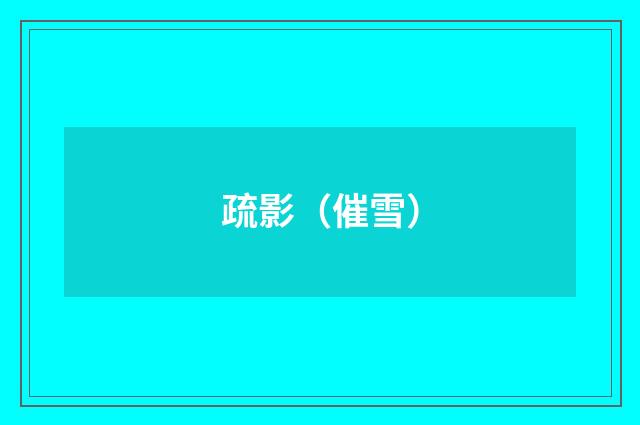 疏影（催雪）
