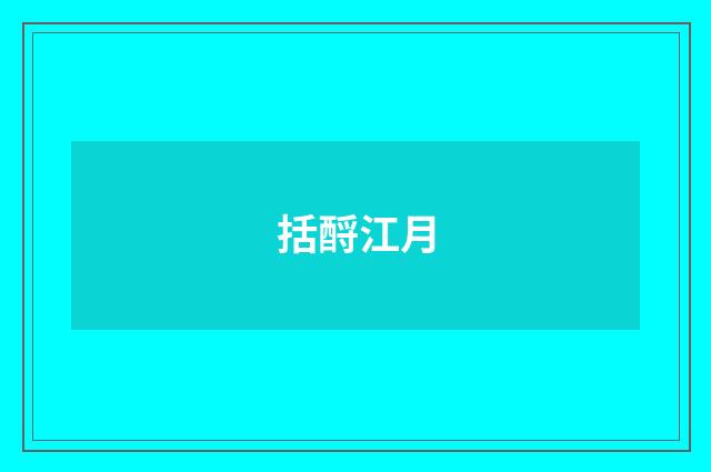 括酹江月