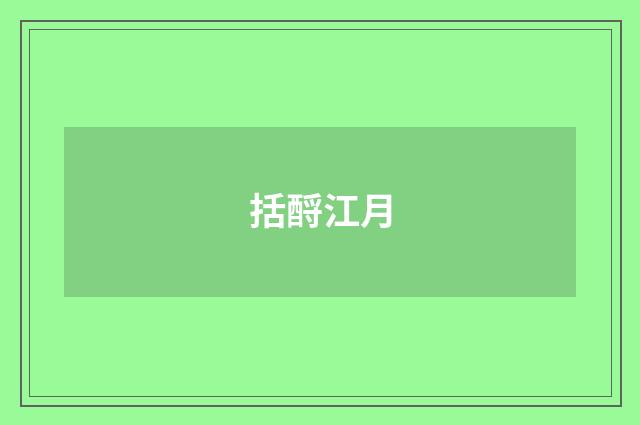 括酹江月