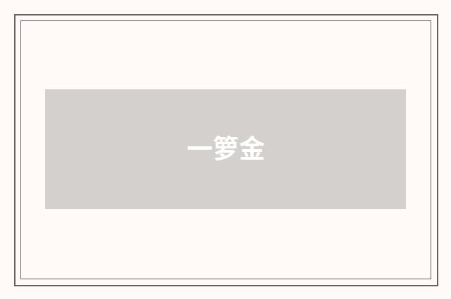 一箩金