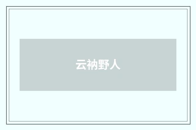 云衲野人