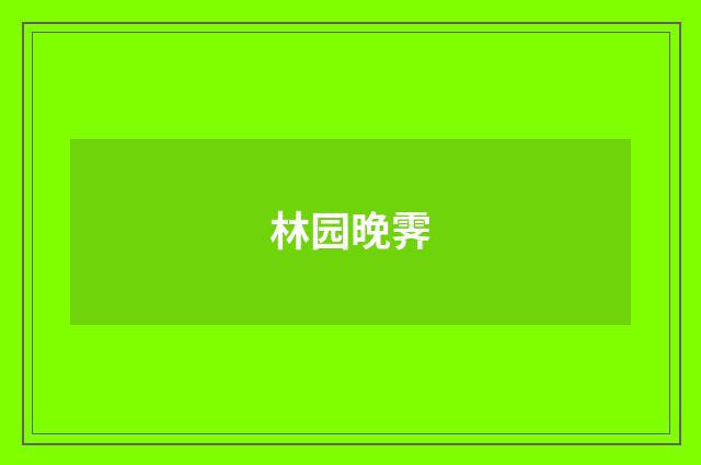 林园晚霁