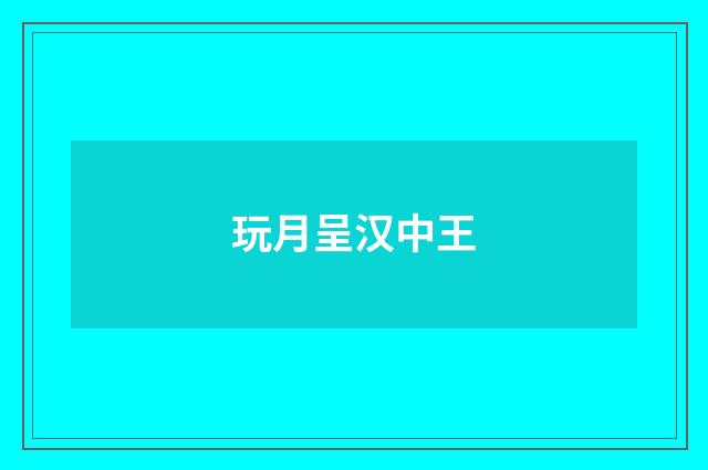 玩月呈汉中王