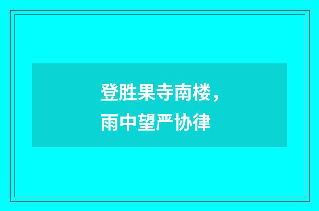 登胜果寺南楼，雨中望严协律