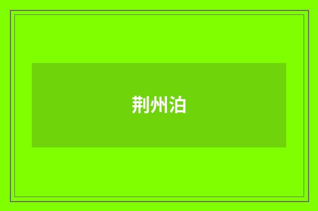 荆州泊