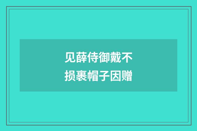 见薛侍御戴不损裹帽子因赠