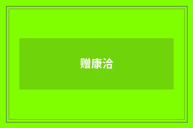 赠康洽