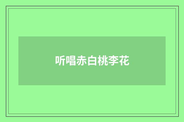 听唱赤白桃李花
