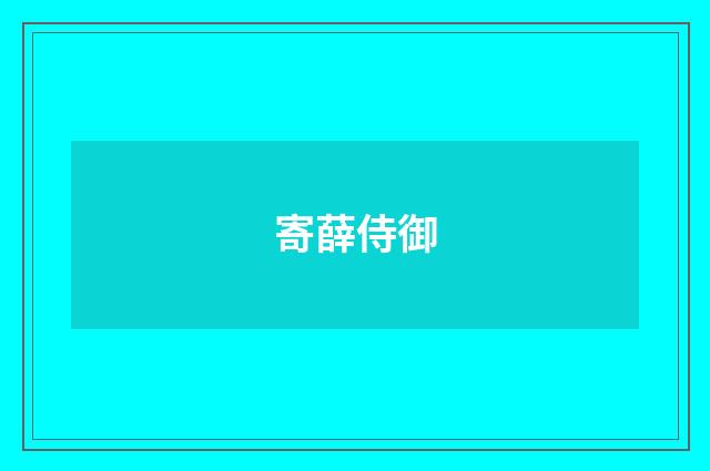 寄薛侍御