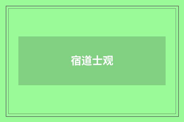 宿道士观